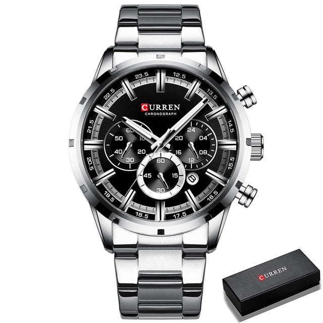 CURREN Men Watch Top Brand Luxury Full Steel Waterproof