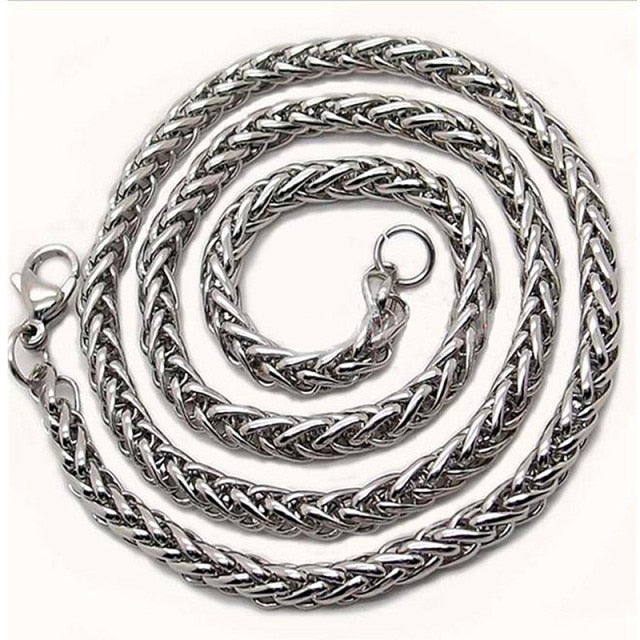 STAINLESS STEEL TWIST CHAIN NECKLACE
